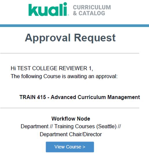 Image of approval request email notification